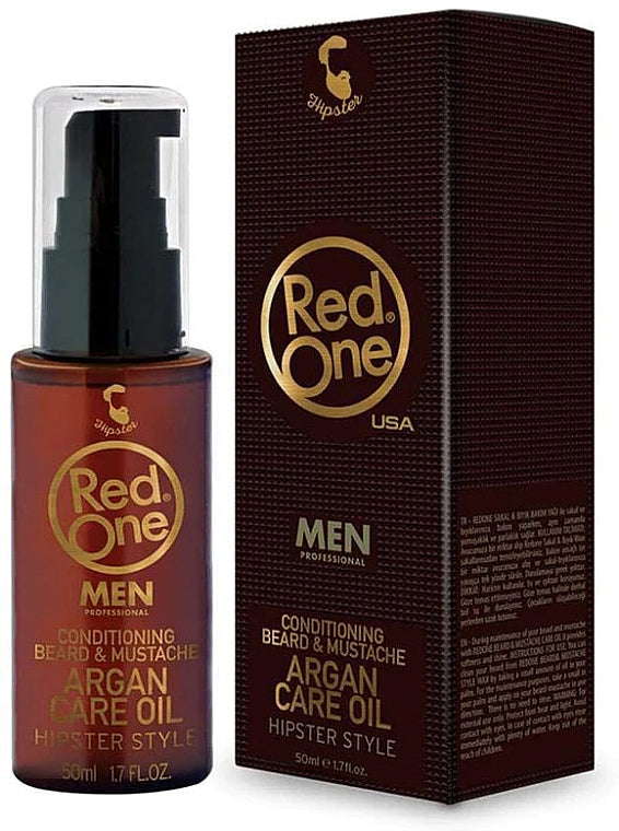 REDONE BEARD & MUSTACHE OIL - OLIO BARBA MULTIUSO (PRE-RASATURA / MODELLANTE BARBA LUNGA) ARGAN 400ML