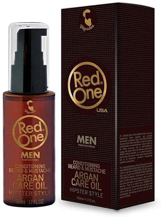 REDONE BEARD & MUSTACHE OIL - OLIO BARBA MULTIUSO (PRE-RASATURA / MODELLANTE BARBA LUNGA) ARGAN 400ML